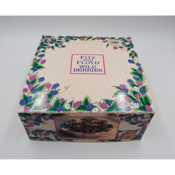 Fitz And Floyd Wild Berries Hand-painted Ceramic Pot Pourri Bowl 8.5 Inch - Picture 10 of 11